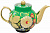 Набор самовар электрический 3л желудь с художественной росписью "Ромашки", поднос, заварочный чайник