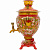 Набор самовар электрический 3л желудь с художественной росписью "Хохлома - Кудрина", поднос, заварочный чайник